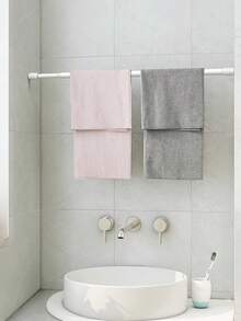 Bộ 2 thanh treo rèm đa năng, màu trắng, dạng ống lồng, không cần khoan, thích hợp dùng cho phòng tắm, tủ quần áo, dụng cụ nhà bếp và rèm cửa sổ. - Trắng - Xem 8