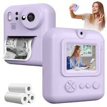 Instant Print Camera,48MP 1080P HD Point And Shoot Cameras With Flash, Digital Camera With 5 Games, Filters And Music, Instant Print Dual Lens Digital Camera Toys, Selfie Digital Camera For Print Paper, Christmas Holiday Birthday Gifts - Multicolor - View 18