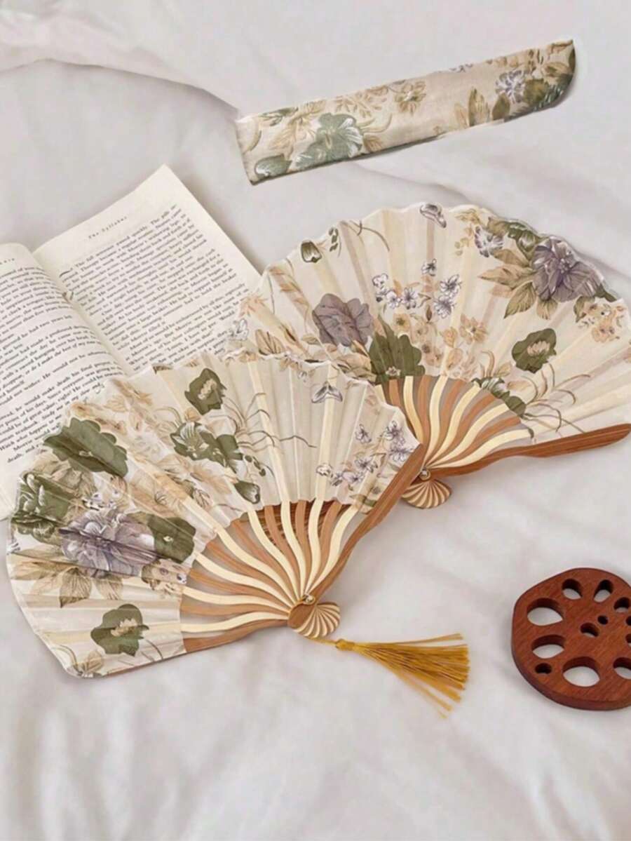 Quạt 1/6 + Vỏ quạt 1/6 kiểu Trung Quốc mới, Quạt dao rồng, Quạt gấp nữ, Quạt gấp nhỏ cầm tay kiểu Nhật cổ, Quạt kiểu Trung Quốc - Nhiều màu - Xem 1