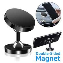 Gym Dual-Ball Magnetic Metal Phone Holder, Navigation Magnetic Phone Holder, Car Phone Holder, Universal Dashboard Phone Holder, 720° Car Dual-Section Phone Holder, Smartphone Holder - A - View 2