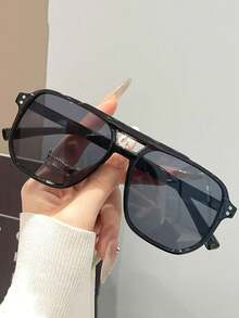 Pilotenbrille mit Doppelsteg für Herren und Damen, europäischer Stil, hochwertiges Gefühl, modisch, retro, Modebrillen. - Verschiedenfarbig - Übersicht 6