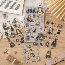 1 Set Cartoon Style Stickers, Waterproof Stickers, Planner Stickers, Anime Character Stickers, Planner Scene Stickers, Character DIY Materials, Children Stickers - Multicolor - View 2