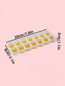1 pieza Bandeja de silicona para cubitos de hielo de 14 cavidades con tapa - Suave y de fácil liberación, apilable y a prueba de fugas, adecuada para hacer cubitos de hielo para cócteles en el refrigerador - Multicolor - Ver 3