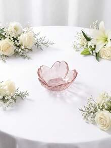 1/3/6/12pcs Glass Cherry Blossom Shaped Decorative Art Candle Holders, Transparent Tabletop Candle Holders, Suitable For Living Room, Dining Room, Wedding Table Decor, Spring & Summer Home Decor, No Battery Or Power Required, Exquisite Home Decor Item, Baby Shower Favor, Reception Table Arrangement, Warm Hospitality, Dining Table Arrangement, Dining Table Decor - Multicolor - View 8