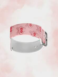 20/22mm Universal Smartwatch Band Compatible With Samsung, Honor Watches - Silicone Strap With Cherry Fruit Pattern, Compatible With Huawei GT2/GT3, Watch 3/Galaxy - Multicolor - View 2