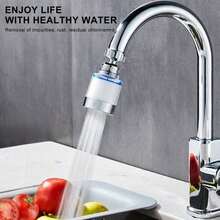2 Pcs Faucet Filter With 10 Cartridges, 360° Swivel Anti-Splash Tap Water Purifier Kit, Multi-Layer Dechlorination Water Filter System, Removable Transparent Sink Aerator For Kitchen Bathroom, Universal Fit - View 11