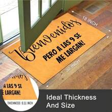 MELODADDY Tapete Divertido de Bienvenida para Puerta Delantera Decoración de Porche Alfombras con Respaldo de Goma 30" L x 18"(A) Tapete Español para Entrada Regalo Novedoso de Inauguración de - Bienvenidos Pero a Las 9 Se Me Largan Espaol - Ver 2