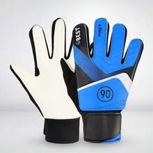 1 Pair Professional Soccer Goalkeeper Gloves, Non-Slip Finger Protection, Essential For Match And Training, Anti-Slip & Durable, Palm Cushion, Suitable For Youth, Adjustable Wrist - Multicolor - View 9