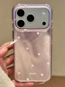 Funda de teléfono simple con lunares rosas y efecto de ondas de agua, compatible con iPhone 17 Pro Max, 17 Pro, 17, 17 Air, 16 Pro Max, 16Pro, 16, 16 Plus, 15 Pro Max, 15 Pro, 15 Pro Max, 15, 14, 13, 12, 11, a prueba de golpes para hombres y mujeres - Punto de ola grande - Ver 3