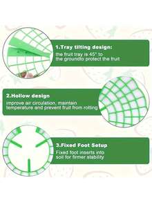 20pcs Strawberry Plant Support Racks, Adjustable Fruit Support Frames For Growing Strawberries, Reusable Plant Supports For Potted & Ground Plants, Anti-Rot Garden Trellis For Berries - 31*31CM - View 6