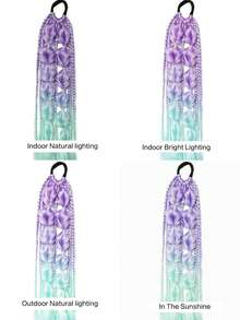 24英寸单件手工渐变色泡泡辫，耐热合成发，非常适合节日和派对 - 彩色 - 查看 9