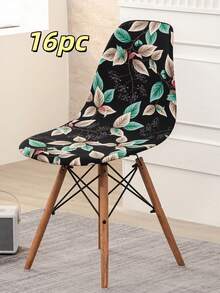 Bộ 1/4/6/16 chiếc bọc ghế ăn in họa tiết, bọc ghế rời, bọc ghế Eames in họa tiết. - màu đen - Xem 10