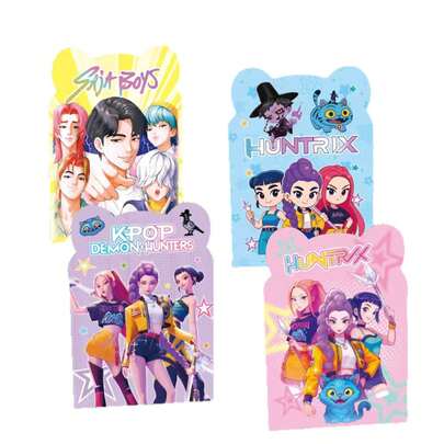 Hasbro 4/8/12pcs High-Appearance K-POP Witch Hunt Mini Pocket Book, Portable Saddle-Stitched Small Notebook, Cute Cartoon Design Student Stationery, Mini Journal For Handbag And Backpack, Must-Have Supplies For K-POP Fandom Lovers