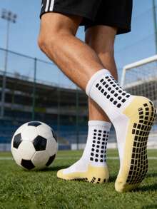 10Pairs Professional Non-Slip Mid-Calf Socks, Silicone Grip Socks For Yoga, Soccer, Basketball, Cycling, Hiking & Running, High Elasticity & Breathable, Ideal For Gym & Trampoline, Athletic Socks For Men, Bestselling Socks For Fitness Enthusiasts - Multicolor - View 4