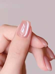 10毫升全新纯粹欲望荔枝泡泡粉色猫眼凝胶指甲油 2026春夏流行美白冰透明裸粉色玻璃珠猫眼美甲美甲用品婚礼季粉色美甲 - 彩色 - 查看 7