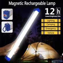 Tubo de lámpara LED recargable, luz de emergencia USB de 5V, iluminación portátil magnética para Camping, mercado nocturno, tira dura para vehículo al aire libre - 1 PZA - Ver 7