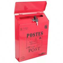 Post Box Large Letter Mail Box Steel Lockable Outdoor Wall Mounted With 2 Keys U - 30*22*7cm - View 9