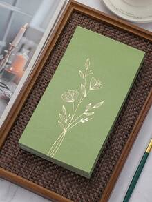 20 piezas Servilletas con hojas verdes y lámina de oro, adecuadas para bodas, cumpleaños, decoración de fiestas de jardín en restaurantes, cocinas, cafés - Pañuelos cuadrados estampados de estilo retro - Ver 8