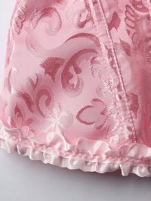 This Cute And Playful Pink Lace-Trimmed Princess-Style Corset From Europe And America Can Be Paired With Various Accessories. The Delicate Ruffles And Lace Detailing, Along With The Fitted Waist And Supportive Bust, Make It Suitable For All Occasions. - Hồng - Xem 6