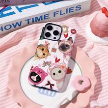 1 ốp lưng điện thoại hình mèo dễ thương với khăn trùm đầu | Phong cách Valentine ngọt ngào | Bề mặt mờ & Bảo vệ dày dặn 2 trong 1 | Tương thích với iPhone 17/17Air/17PRO/17PROMAX/16/7/8/11/12/13/14/15/X/XR/Xs/Plus/Pro/Pro Max/SE2/Tương thích với Samsung Galaxy S23 Ultra/S24 FE/S25 Edge/S26 Plus - Nhiều màu - Xem 8