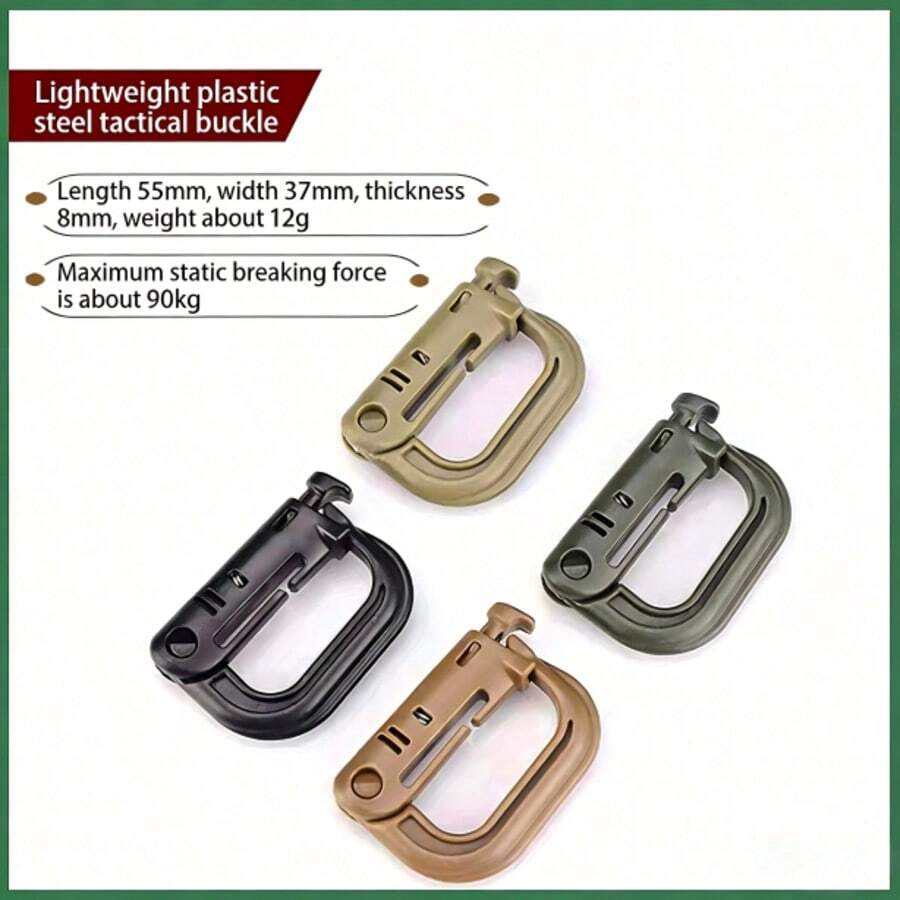 ITW GRIMLOC Lightweight Tactical Buckle, Plastic Steel D-Ring, Quick Release Buckle, Climbing Buckle, Backpack Accessory Buckle, For Camping And Travel - Multicolor - View 1