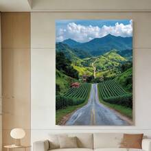 Enmarcado 1 pieza Póster de Viaje de Colombia Enmarcado - Arte de Pared Panorámico de la Región Eje Cafetero con Marco de Madera,  Impresión de Paisaje de la Zona Colombiana, Decoración Colgante para Hogar, Oficina, Café Adecuada para Espacios con Temática de Colombia, 2D Plano - Enmarcado - Ver 2