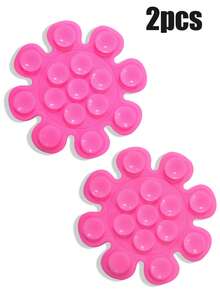 1pc/2pcs 5 Color Options Silicone Double-Sided Suction Cup Round Mobile Phone Holder, Portable Movable Phone Stand - Multicolor - View 11
