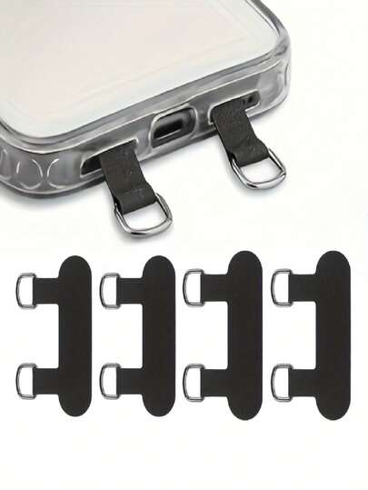 Bộ 4/8 kẹp và dây đeo điện thoại hai đầu - Không có keo dán, thích hợp cho dây đeo ốp lưng điện thoại, dây điều khiển từ xa, cho các loại ốp lưng có lỗ kép, tương thích với điện thoại thông minh và máy tính bảng.