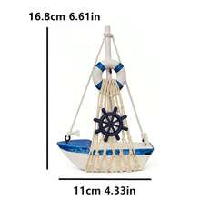 1 pieza Decoración de barco de vela en el océano de verano - Multicolor - Ver 6