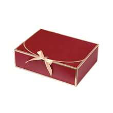 Set 10 Kotak Hadiah dengan Tutup, Kotak Merah dengan Hiasan Emas, Ukuran 10,6 x 7,8 x 3,1 Inci, Dilengkapi Pita Emas, Cocok untuk Kotak Undangan Pengiring Pengantin, Hadiah Pernikahan, Hadiah Ulang Tahun, Suvenir Pesta, Dekorasi, Hadiah Hari Valentine, Kotak Pengantin - Merah dengan hiasan emas - View 10