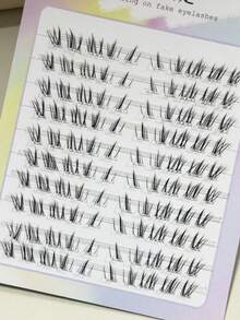 100 sợi mi giả cong hình râu mèo, dày dặn, làm thủ công, tạo cảm giác như được cấy ghép tự nhiên, rối nhẹ. - B - Xem 6