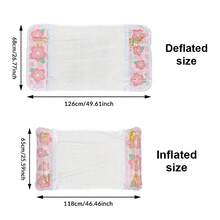 1 pieza Hamaca inflable con flores de lentejuelas, material de PVC, cama flotante inflable portátil para adultos, adecuada para playa, piscina, fiesta, recreación acuática y relajación - Hamaca de dos tubos con flores de lentejuelas - Ver 7