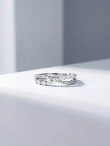 1枚S925纯银水滴形互扣戒指 - 精美的女士珠宝，是舞会、派对、生日、约会或日常佩戴的完美礼物。 - 交叉水滴戒指 - 查看 2