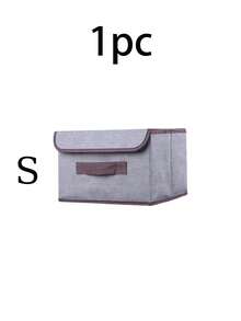 Scatola di stoccaggio pieghevole in tessuto ad alta capacità con coperchio antipolvere, organizer di stoccaggio con specifiche di dimensioni multiple, con maniglia integrata, disponibile in vari eleganti colori Morandi solidi, realizzato in morbido tessuto di lino premium con struttura stabile - Multicolore - Visualizzare 33