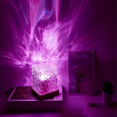 Đèn LED sóng vuông 16 màu điều khiển từ xa | Cấp nguồn qua USB | Điều khiển từ xa đổi màu và điều chỉnh độ sáng | Đèn chiếu | Đèn ngủ RGB | Đèn LED | Đèn bàn văn phòng | Đèn thông minh | Đèn pha lê | Đèn trang trí tạo không khí | Thích hợp cho văn phòng, phòng ngủ, phòng chơi game, phòng tiệc, phòng khách, đầu giường, phòng chiếu phim gia đình | Quà tặng trang trí Giáng sinh