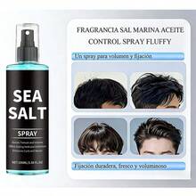 Spray de Sal Marina para Peinar y Dar Textura al Cabello - un Spray de Ondas de Playa de Fijación Fuerte Adecuado para Rizos Gruesos, Cabello Surf y Tipos de Cabello Comunes - Spray para el Cabello de Playa Sin Calor y Sin Alcohol, Cuidado del Cabello Surf, Textura Natural, Potenciador de Rizos - Negro - Ver 8
