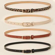 Set de 4 cinturones de mujer versátiles y minimalistas de moda - Multicolor - Ver 1