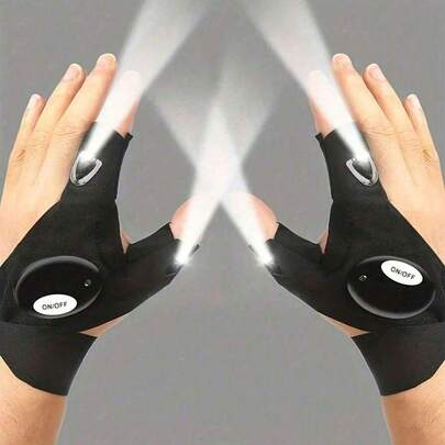 1PC Bright Multi Purpose Gloves - Fashionable Gift For Your Partner Or Spouse | Finger Illumination, Extended Battery Life, Suitable For Night Camping, Fishing, And Maintenance Activities | Essential Father's Day Item | Festival Gift