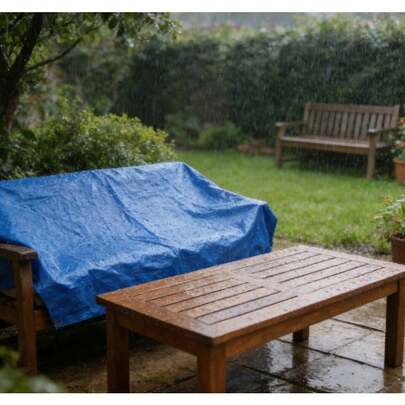 6ft X 8ft Light-Duty PE Tarp, Waterproof Tear-Resistant All-Purpose Tarpaulin For Camping, Gear Cover, Farm & Everyday Outdoor Use