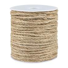 4mm X 100m/Rollo Cuerda de cáñamo a granel - Cuerda de cáñamo amarilla, adecuada para regalos de fiesta de Navidad, decoración del hogar, embalaje de regalos y coronas de carnaval - Multicolor - Ver 10
