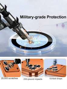 Camera & Phone Lens Protective Film For IPhone 17/17 Pro/17 Pro Max/17 Air/16 Pro Max/ 16 Pro, 9H+ Shatterproof, Anti-Fingerprint, Anti-Scratch Lens Film - Clear - View 4