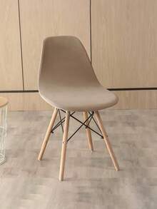 1pc/2pcs Solid Color Velvet Chair Cover, Elastic Slipcover, Nordic Style Vanity Stool, Wear-Resistant, Dirt-Resistant, Scratch-Resistant, Home Goods, Solid Color, Backrest Cover, Seat Cushion Cover, Suitable For Hotel, Home, Restaurant - Champagne - View 4