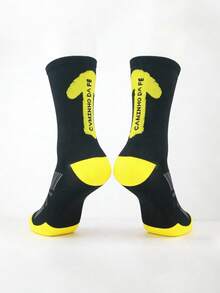 男士高品质专业骑行袜，适合比赛、运动、骑行、足球等场合，网眼透气，公路自行车袜，夏季款 - 彩色 - 查看 2