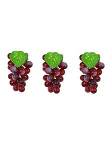 1-12pcs Artificial Realistic Grape Bunches, Black Purple Red Green Rubber Fruit Decor, Suitable For Bowl Fillers, Wedding Party Home Fruit Wine Decoration - Multicolor - View 19