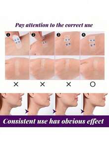 200pcs/40pcs/20pcs/6pcs Instant Support Face Mask - Invisible Waterproof Transparent Molding Mask For Chin & Neck, Face Tape - Alcohol-Free, Suitable For All Skin Types, Unisex, Jawline - Multicolor - View 9