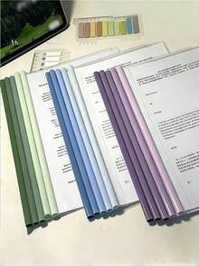 10入/2入/1入漸層色滴落風夾式文件夾，加厚透明學生考卷夾，辦公與學校用品/文具收納/文件夾與文件袋 - 漸層色資料夾 - 查看 2
