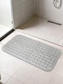 1 pieza Alfombra de baño antideslizante de PVC con ventosas, alfombra de bañera y ducha para el baño - Gris - Ver 8