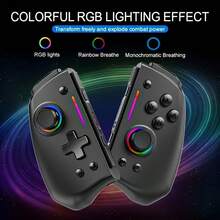 LinYuvo Switch Wireless Game Controller, With Ergonomic Design | Macro Mapping Function | Double Vibration | RGB Cool Light Effects | TURBO Continuous | Motion Induction, For Switch, Switch OLED, Great Birthday Present, Hall-Effect Steering Wheel, Dazzling RGB Lighting, Ergonomic Design, Gaming Accessories, Stylish Gaming Peripherals, Premium Components, Competitive Gaming, Modern Controllers, Durable Construction, PC Gamers - Xem 2