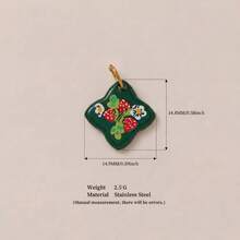 1pc Fruit Series Jewelry Pendant Accessories, Including Orange, Lemon, Strawberry Pattern Elements. Made Of 18K Electroplated Stainless Steel, Suitable For Daily Bag Decoration, Charming Ladies Necklace Pendant, Bracelet Pendant, Phone Strap Pendant, Keychain Pendant - Multicolor - View 13