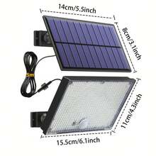 400 LED Solar Powered Motion Sensor Lights, 16.4ft Cable, Automatically Lights Up From Dusk To Dawn, Ideal For Outdoor Porch, Yard, Shed, Wall, Perfect Gift For Christmas, Father's Day, Boyfriend's Day, Also Great For Lighting Up Pathways, Gardens And Patios - White Light - View 4